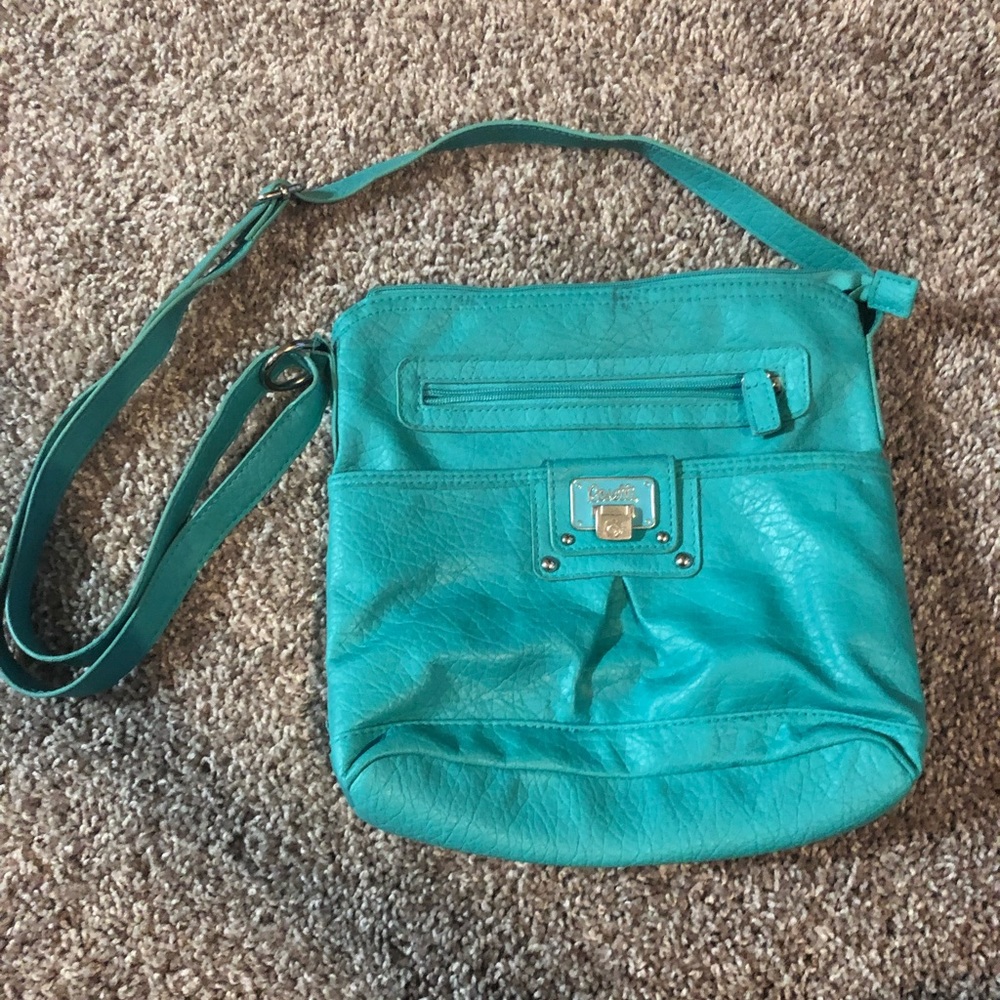 Teal crossbody bag
